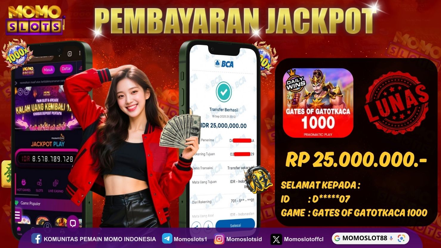 MOMOSLOTS JACKPOT SLOT GATES OF GATOTKACA 1000